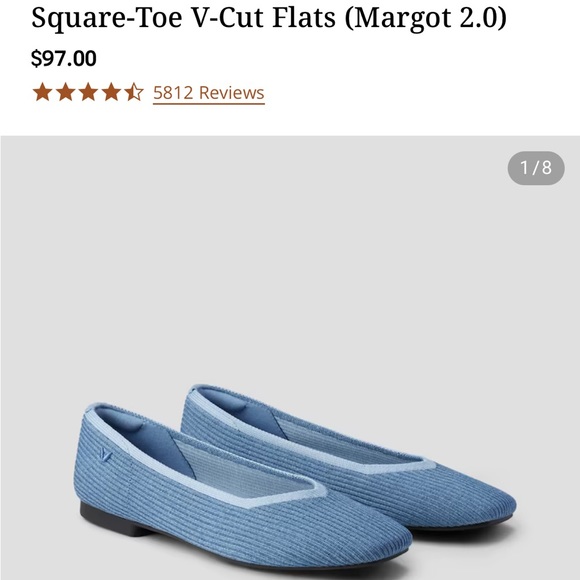 Vivaia blue Flats - 7.5 - Picture 2 of 7